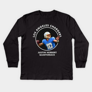 JUSTIN HERBERT - QB - LOS ANGELES CHARGERS Kids Long Sleeve T-Shirt